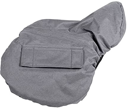 QHP Sattel Sitzbezug, Farbe:grau