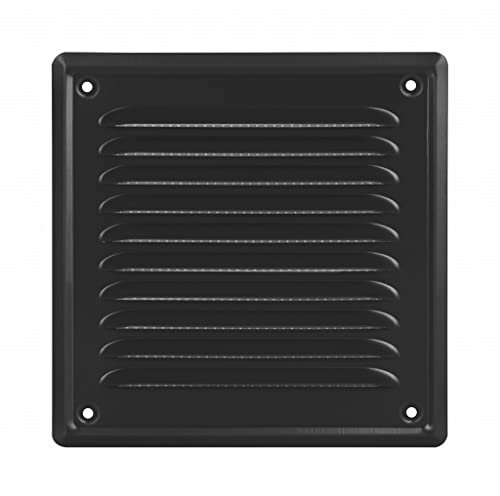 Adgo - Griglia aerazione rettangolare - Griglia ventilazione in acciaio zincato - 16,5x16,5 cm - Griglia di ventilazione con zanzariera - Griglie aerazione - la ventilazione - ripresa aria
