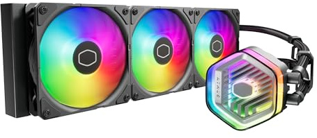 Cooler Master 360 Atmos Performance-Driven Close-Loop AIO Liquid Cooler, R9|Ultra 9, Dual Chamber aRGB Pump, 360 Radiator, Sickleflow Edge PWM Fans, AM5|4, Intel LGA 1851|1700 Platform