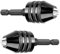 Adattatore per mandrino esagonale, 2 pezzi, 1/4, adattatore per punte per trapano a percussione Keyless (0,3 – 6,5 mm)