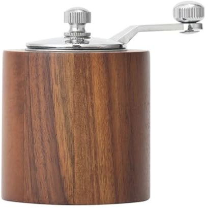Cmis Kbei Macinino manuale per sale e pepe in legno, regolabile, per spezie, caffè, condimento, 5,8 x 7,8 cm, 5,8 x 10,8 cm, per sale marino e aroma naturale (S)