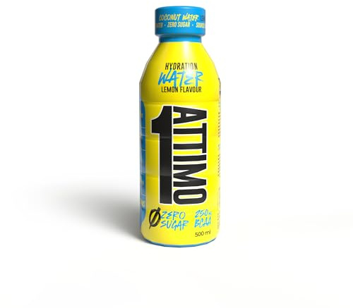 1 Attimo in Forma Bevanda Idratante Acqua di Cocco 500ml | Energy Drink con Elettroliti, Proteine, BCAA, Vitamine e Minerali | Alta Energia e Recupero Muscolare (1-Bottiglia, Limone)