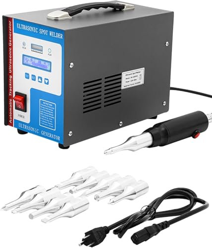 Ultrasonic Plastic Welding Machine 700W 28KHz with 3Pcs Welding Heads Portable Handheld High Frequency Plastic Spot Welding Machine for ABS PP PE