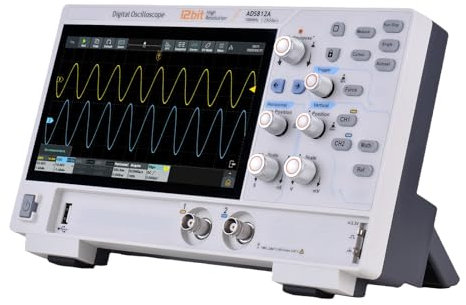 Matybobe Osciloscopio Digital de 200MHz de Alta Resolución de 12 Bits Tasa de 4 Canales para Ingenieros (Eu Plug (100-240V AC))