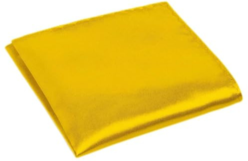 URAQT Fazzoletto da Taschino Uomo, 30cm*30cm Fazzoletti da Taschino in Tinta Unita, Fazzoletto da Uomo da Abito, Adatto ad Occasioni Cerimoniali in Colori Diversi, Giallo Dorato