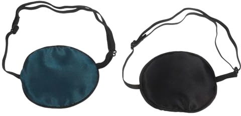HONITANO 2 Stück Verstellbare Augenklappe Piraten Augenklappe Für Erwachsene Einzelne Augenklappen Für Erwachsene Lazy Eye Patches Piraten Party Geschenke