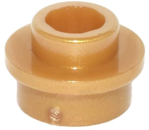 LEGO Plate, Round 1 x 1 with Open Stud, Part 85861 (Pearl Gold, 10, Bricks)