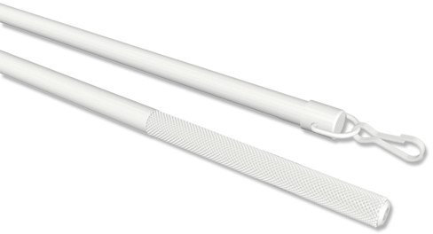 Interdeco Schleuderstab in Weiß aus Aluminium für Gardinen/Schiebevorhänge, Simply, 150 cm