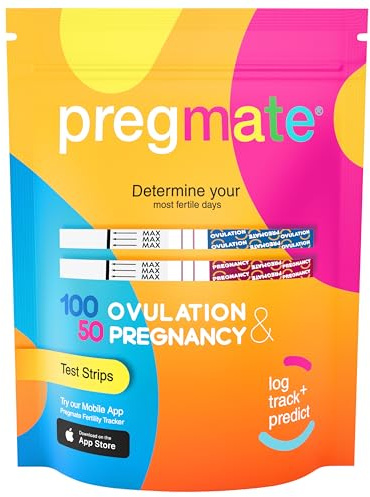 Pregmate 100 Ovulation and 50 Pregnancy Test Strips Predictor Kit