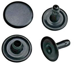 Hohlnieten Einzelkopf 6mm, 7mm, 9mm, 12mm Stahl (500, 9x7mm schwarz, Einzelkopf-Hohlnieten)