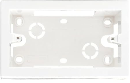 Scatola Esterna 504, Cassetta da Parete Portafrutti 4 Moduli, 149 x 90 x 47 mm, IP40, Colore Bianco, Compatibile con Serie Civili