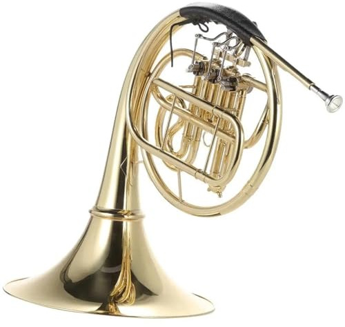 Anfänger Waldhorn Waldhorn B/Bb Flach 3 Klappen Messing Goldlack Einzelspaltblasinstrument