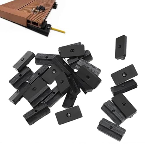 Rufevee 100 Stück WPC-Clips Versteckte WPC-Decking Clips Decking Befestigung WPC-Plank Clips 6 mm Kunststoff Terrassen Clips für WPC-Decking/BPC-Dielen