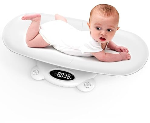 Ellie Digitale Babywaage Kinder Waage Wiegen Neugeborenen Babys Säuglingswaage Tragfähigkeit 120Kg, Tierwaage verwendbar, Gewicht alle Familie