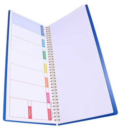 STOBOK Wochenplaner Abreißblock Undatierter Planungsblock Blau Papier Ohne Tintendurchblutung Horizontaler Wochenkalender Für Büro Und Schule