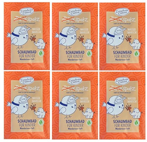 6er Pack Dresdner Essenz Dreckspatz Schaumbad Wasser marsch Mandarinen Duft 6 x 40ml