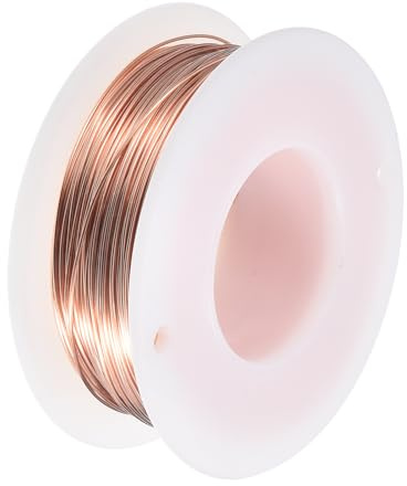 QUARKZMAN Weicher Schmuckdraht 0.5mm, 50m Kupferdraht Basteldraht Zum Basteln Anlaufbeständiger Perlendraht für Halsketten Armbänder Ring