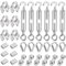 Forbabe Juego de 30 tensores con tensor de cable M6 de acero inoxidable, abrazadera de cable de alambre de 3 mm, abrazaderas de cable dúplex de 3 mm, cable de alambre de 3 mm y manguitos de compresión