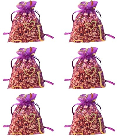 WUSJCOF 6 sachets de lavande - 10 g chacun - Lavande séchée naturellement, pour protéger les vêtements contre les mites - Sachets désodorisants à la lavande, adaptés aux armoires, tiroirs et placards