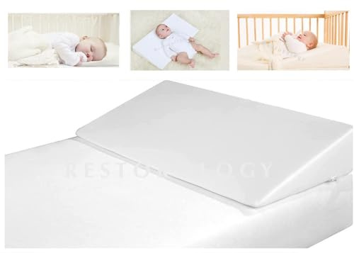 BUY ALL HERE Universal Cot Bed Baby Nursing Pillow, Multi-Purpose Support for Feeding, Ergonomic Design, Hypoallergenic Materials, Removable Washable Cover, Size 70X33X7.5 CM