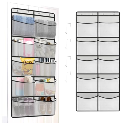 Yunyige Türorganizer Hängeorganizer,Hängeorganizer Tür,Aufbewahrungsnetz Hängend,Organizer Tür Hängend mit 10 Netztaschen für Türs Organizer
