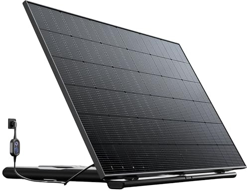 Station Solaire 435W – Kit Plug & Play – Micro-onduleur Solenso, Pied Prémonté + Prise Intelligente – Suivi via Application Mobile