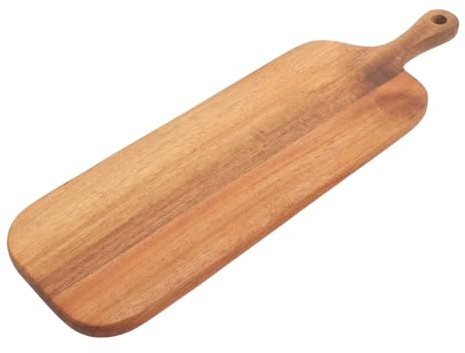 TOYANDONA Tagliere in Legno Massiccio Manico Tagliere Per Affettati e Pane Per Buffet e Feste Superficie Liscia Facile Da Pulire