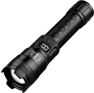 TaimeiMao Torcia a LED Ricaricabile, 2000L Estremamente Luminosa Zoomabile con 3 Modalità di Luce e Lunga Durata, Torcia Impermeabile per Casa, Auto, Lavori all'aperto, Viaggi, Campeggio