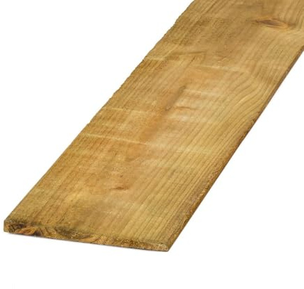 Snowdon Timber, Treated Feather Edge Fence Board, 12 Pack, (L) 2.4m x (W) 150mm x (T) 11mm, Outdoor and Garden Timber Fencing