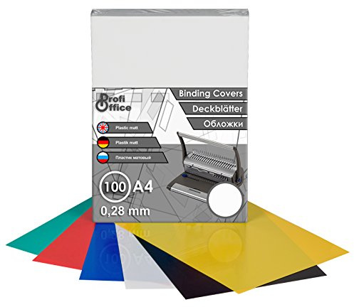 ProfiOffice® Deckblätter, DIN A4, matt, weiß, 0,28mm, 100 Stück(39001)
