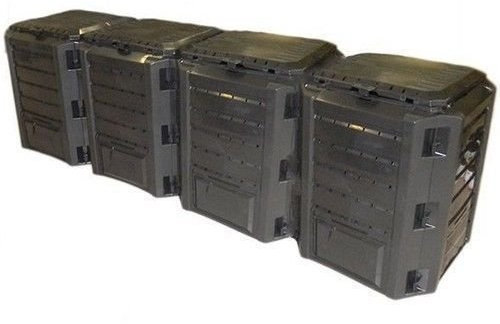 rg-Distribieb - Compostiera da giardino, 1600 l, colore: Nero