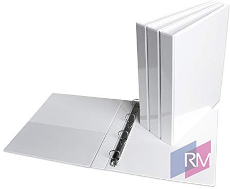 RM Präsentations-Ringbuch A4, 4 Ringe, FH 40mm, weiß, 4 Klarsichttaschen, RB 57mm