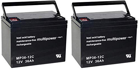 Ersatzakku für MOBILIS M33/M36 2X Multipower 12V - 36Ah Zyklenfest AGM VRLA AKKUman Set