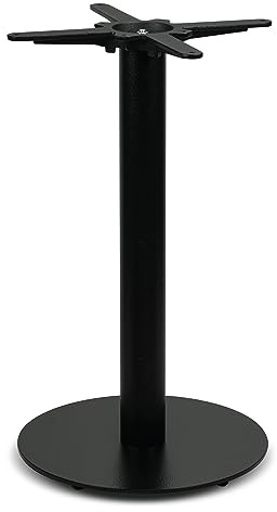 Dublino Tischgestell Tischbein schwarz | Premium | PJ7085 | Metall | Esstisch | Höhe 73 cm | 13 kg | Bodenplatte Ø 43 cm | max. Tischplattengröße 50x50 / Ø 80 cm