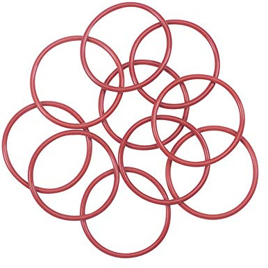 Othmro O-Ringe, 52 mm x 3,1 mm, Rot, Silikon-Dichtungen, Unterlegscheiben