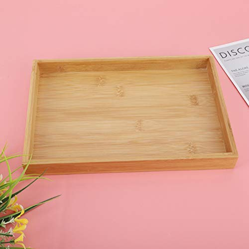 Plateau de Service rectangulaire Plateau de Service de Fruits Plateau rectangulaire Bureau sain pour Restaurant Maison hôtel Bambou Serveur en Bois Plat de Service Style japonai