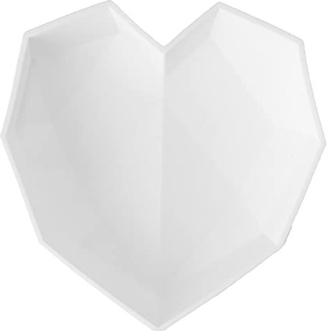 Stampo per Torta in Silicone a Forma di Cuore, Rinforzo del Bilanciamento del Fondo Stampo Geometrico a Forma di Cuore a Forma di Diamante in Silicone Addensato Stampo per Torta da Forno in Silicone a