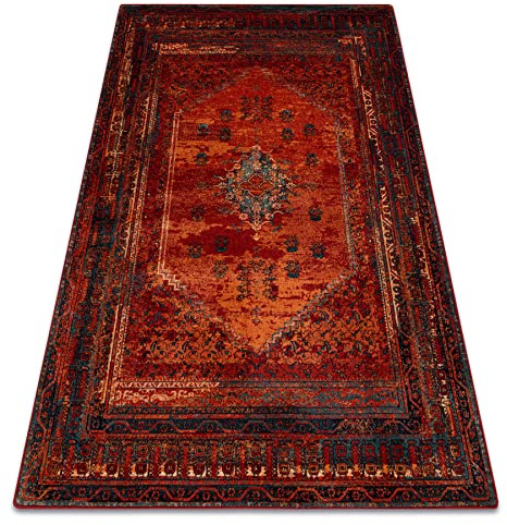 rugsx Wollteppich für Wohnzimmer, Schlafzimmer, traditionell Omega MISTIK Rot 300x400 cm
