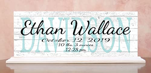 Custom New Baby Announcement Sign Personalized Home or Nursery Décor Newborn Gift Idea