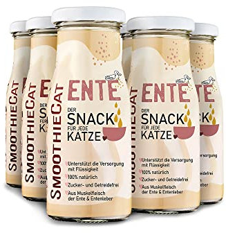 Katzen Smoothie SmoothieCat 6er Ente - Flüssignahrung für Katzen - Katzensuppe - Katzenmilch - Zucker- & glutenfrei - je 150ml
