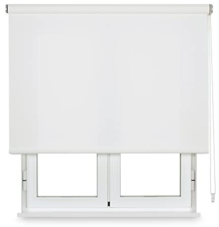 Viewtex - Estor Enrollable Screen - Color Blanco - Grado de Apertura 5% - A tu Medida (Ancho Desde 105 a 119cm y Alto 250cm)