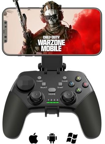 ArVin Manette de Jeu Sans Fil Bluetooth pour iPhone, Android, Mobile - Compatible avec iPhone 15, 15 Pro Max, Samsung Galaxy S24, Huawei, Motorola, TCL, OnePlus, Google - Call of Duty
