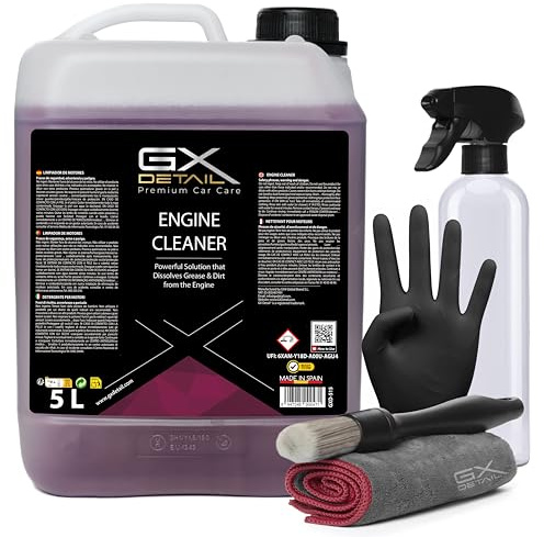 GxDetail Limpia Motores Premium para Coche 5 Litros – Desengrasante Potente y Seguro – Elimina Grasa, Aceite y Suciedad – Protección y Brillo Profesional – Fácil Aplicación.