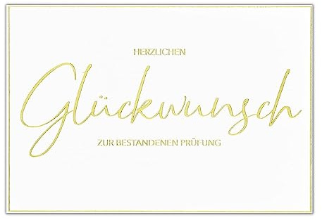 Perleberg Karte zur bestandenen Prüfung - Lifestyle Collection - Liebevolles Geschenk zum Abitur & bestandene Prüfung - Bestandene Prüfung Geschenk - Prüfung bestanden Karte in 11,6 x 16,6 cm
