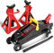 DNA MOTORING TOOLS-00280 - Combo de Gato hidráulico de bajo Perfil con 2 Soportes de Gato de trinquete, Capacidad de 2 toneladas (4000 Libras)