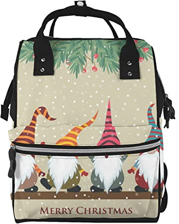 OCELIO Sac à dos d'été multifonction de grande capacité Motif palmier, Nains de Noël d'hiver, taille unique