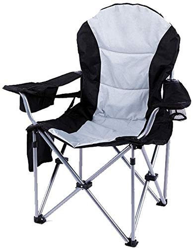 ONWEE Bequemer Lounge-Stuhl, Angelstuhl, Camping im Freien, Grill, Rückenlehne, Klapphocker, Sessel, Klappstuhl, Regiestuhl, Strandkorb, Stahlrohr, verschleißfestes Oxford-Gewebe Vision