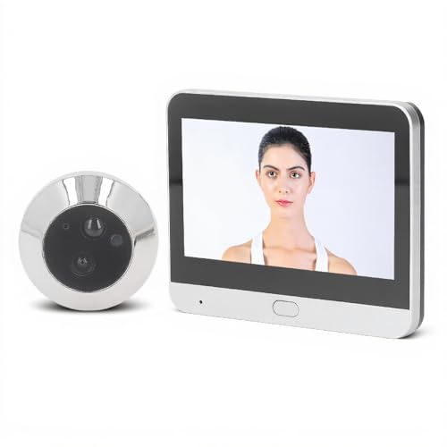 Pomya Video Doorbell Doorbell Camera with 1080P HD Night Vision, 2 Way Audio, 120° Wide Angle PIR Motion Detection, 4.3 inch TFT Color LCD Door Peephole Camera