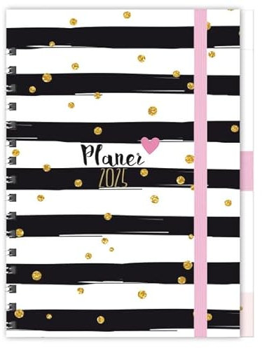 Korsch Verlag Planer Glamour - Familientimer-Buch 2025 - eine Doppelseite pro Woche 16,5 cm x 23 cm