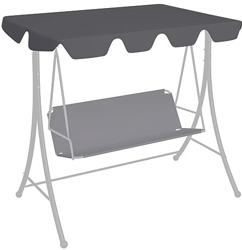 Xichuzi Ersatzdach für Hollywoodschaukel, Dach Für Hollywoodschaukel, Hollywoodschaukel Dachbezug, Bezug Für Hollywoodschaukel, Hollywoodschaukel Dach, Anthrazit 188/168x110/145 cm